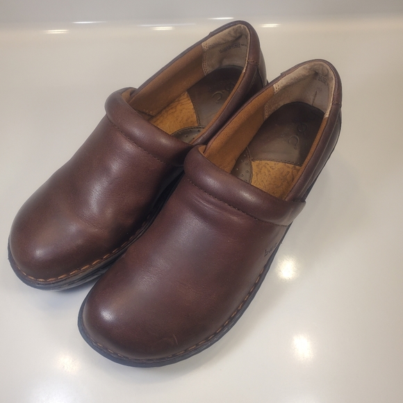 BOC Peggy Brown Leather Clogs Women's 9.5 - Picture 3 of 10